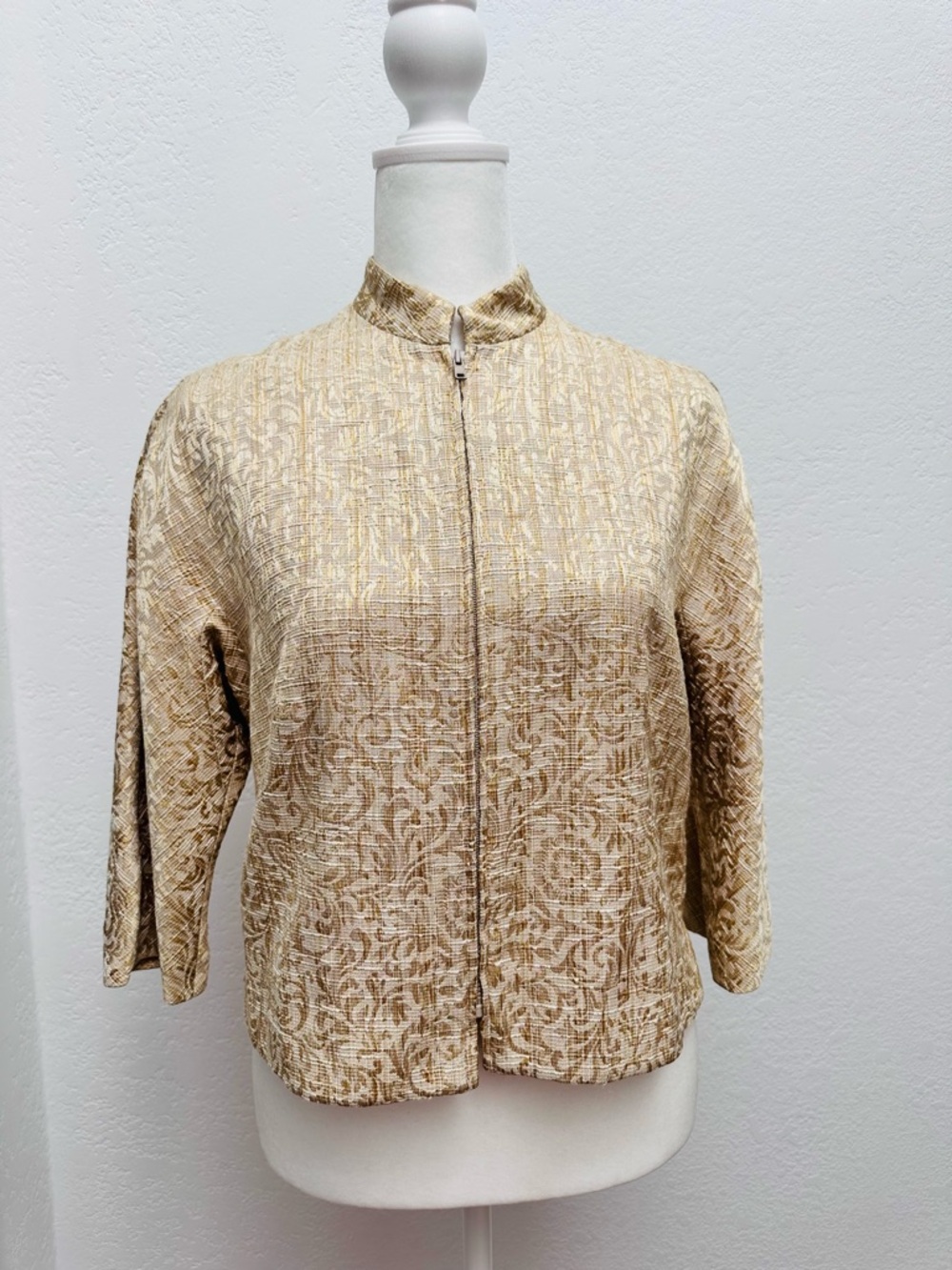 Dolce & Gabbana Gold Lace-Trim Jacket